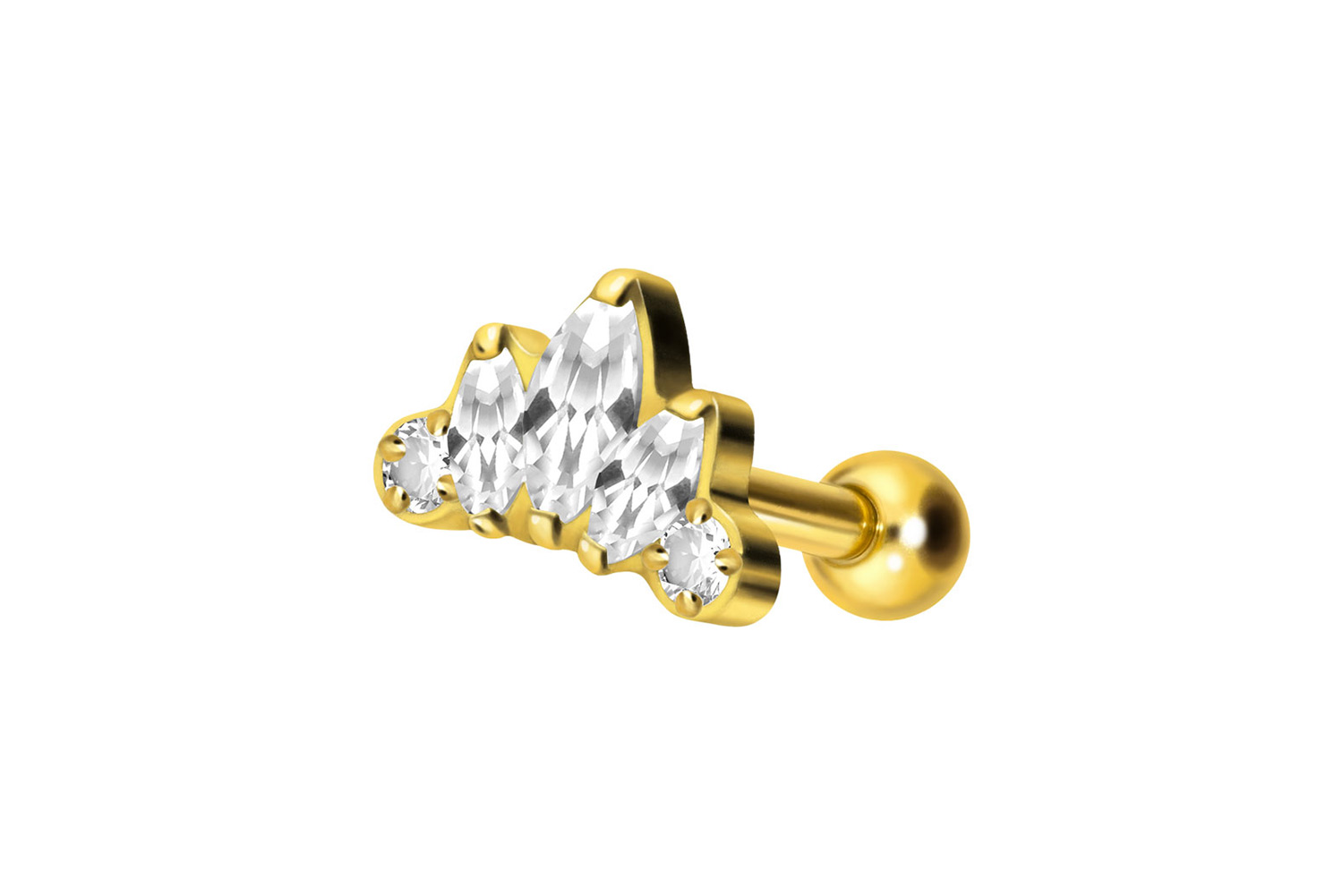 Titan Ohrpiercing mit Innengewinde LOTUSBLÜTE